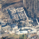 Burned structures are seen from a National Guard helicopter near Gatlinburg, Tennessee. (Image: AP)